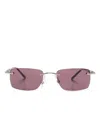 Montblanc Rectangle-frame Sunglasses In 黑色