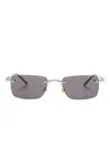 Montblanc Rectangle-frame Sunglasses In 金色