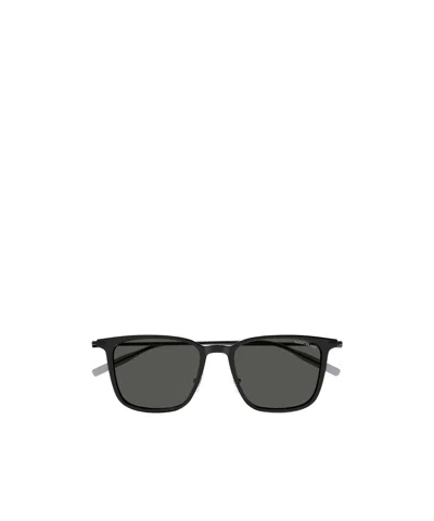 Montblanc Rectangle-frame Sunglasses In Black