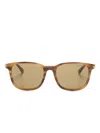 Montblanc Rectangle-frame Sunglasses In Brown