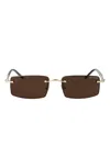 Montblanc Rectangle-frame Sunglasses In Brown