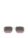 Montblanc Rectangle-frame Sunglasses In Metallic