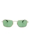 Montblanc Rectangle-frame Sunglasses In Gold
