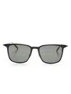 Montblanc Rectangle-frame Sunglasses In Schwarz