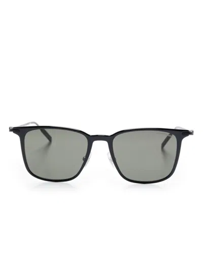 Montblanc Rectangle-frame Sunglasses In Schwarz