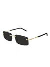 Montblanc Rectangle Sunglasses In Black