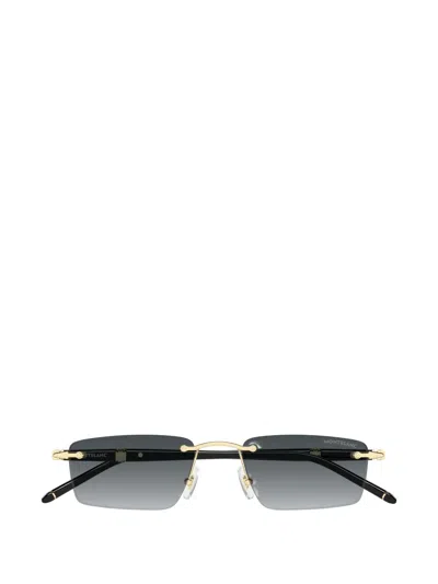 Montblanc Rectangle Sunglasses In Black