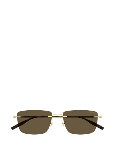 MONTBLANC MONTBLANC EYEWEAR RECTANGLE FRAME SUNGLASSES