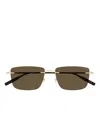 Montblanc Rectangle Sunglasses In Green