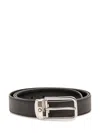 Montblanc Rectangular 30 Belt In Black/black