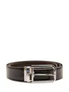 Montblanc Rectangular 35 Belt In Black/brown