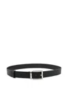 Montblanc Smooth Finish Belts Featuring Silver-tone Hardware In Black