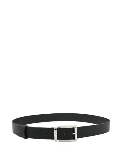 MONTBLANC RECTANGULAR-BUCKLE LEATHER BELT