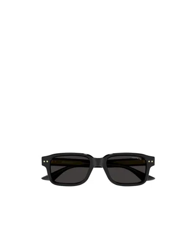 Montblanc Rectangular Sunglasses In Black