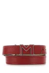 Montblanc Red Leather Bracelet In Red
