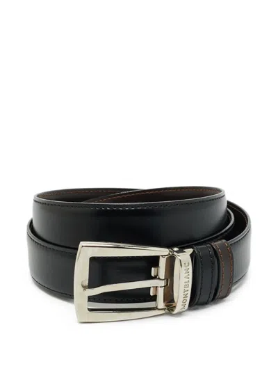 Pre-owned Montblanc Reversible Buckle Belt In Black