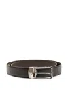 Montblanc Rectangular-buckle Leather Belt In Brown