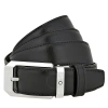 Montblanc Reversible Leather Belt - Black/brown Size 47 In Black