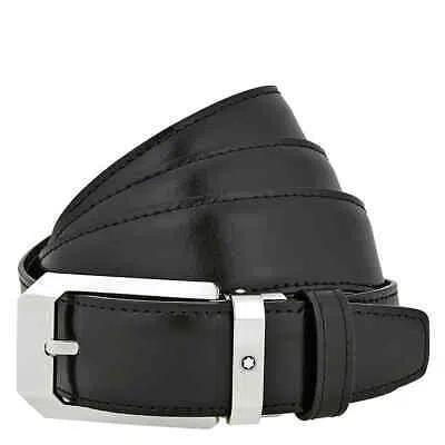 Pre-owned Montblanc Reversible Leather Belt - Black/brown Size 47