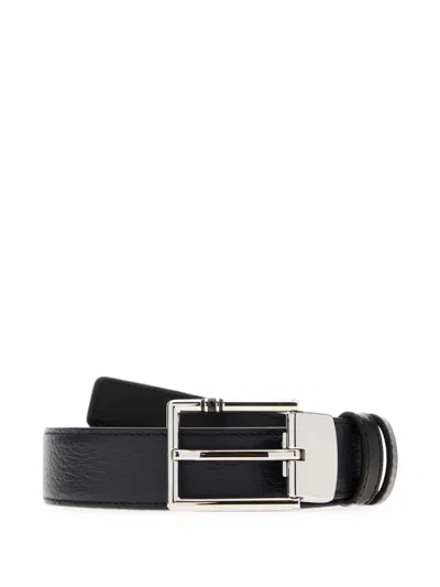 Montblanc Midnight Blue Leather Reversible Belt