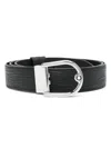 Montblanc Reversible Leather Belt In Black