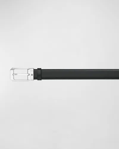 Montblanc Reversible Leather Belt In Black/ Brown