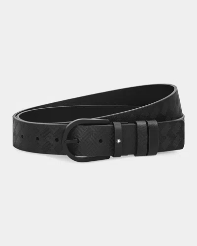 Montblanc Reversible Leather Belt In Brown
