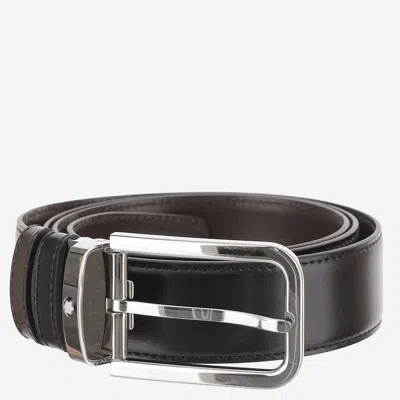 Montblanc Reversible Leather Belt In Multi