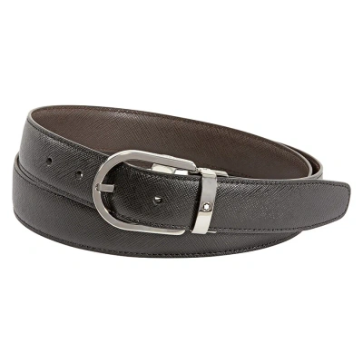 Montblanc Reversible Leather Belt Saffiano-printed Black/brown