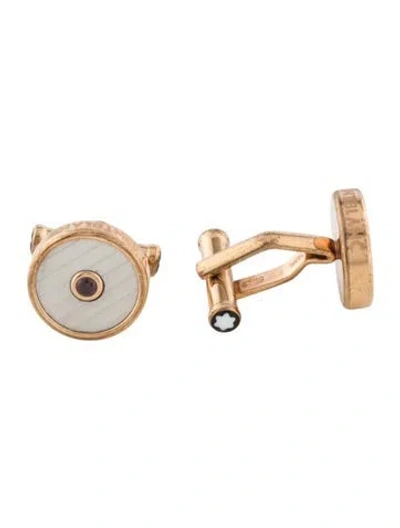 Pre-owned Montblanc Rhodolite Cufflinks In Multi