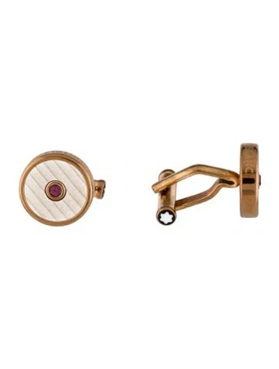 Pre-owned Montblanc Rhodolite Cufflinks In Multi