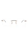Montblanc Rimless Glasses In Black