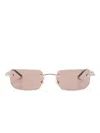 Montblanc Rimless Rectangle-frame Sunglasses In Black