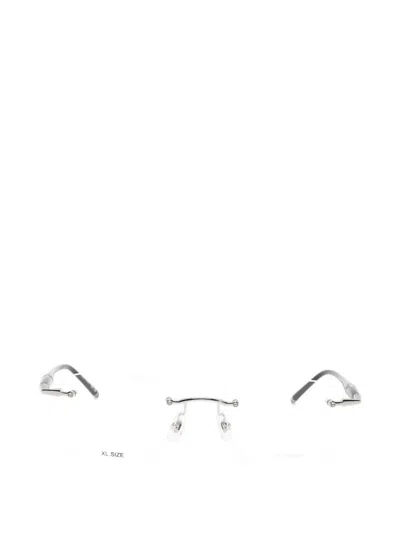 Montblanc Rimless Rectangle Glasses In Gray