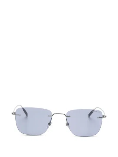 Montblanc Rimless Rectangle Sunglasses In Gray