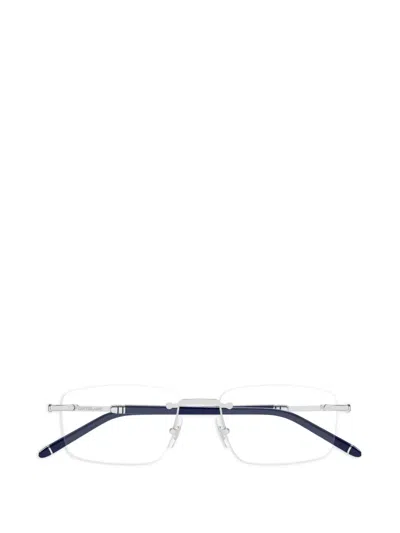 Montblanc Rimless Rectangle-frame Glasses In White