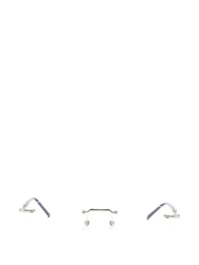 Montblanc Rimless Rectangle-frame Glasses In Metallic