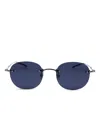 Montblanc Rimless Round-frame Sunglasses In Blue