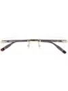 Montblanc Rimless Rectangular Frame Glasses In Black
