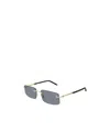 Montblanc Rectangle-frame Sunglasses In Gold
