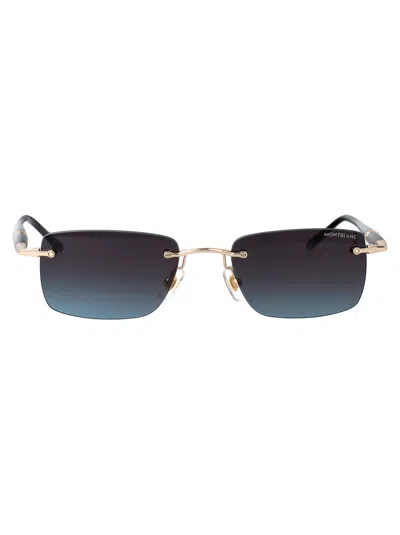 Montblanc Rimless Sunglasses Mb0344 S 010 In Multi