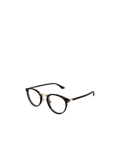 Montblanc Round-frame Glasses In Brown