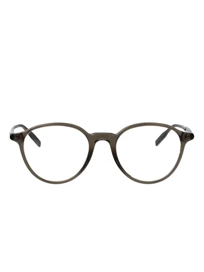 Montblanc Grey-grey-transparent Recycled Acetate Glasses In Brown