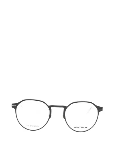 Montblanc Round-frame Glasses In Black