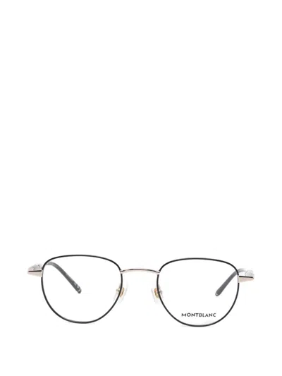 Montblanc Round-frame Glasses In Black