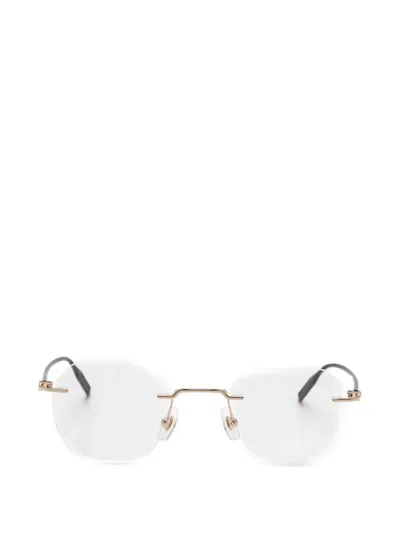 Montblanc Round-frame Glasses In Brown