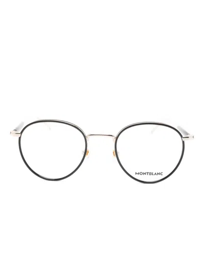 Montblanc Round-frame Glasses In Gray