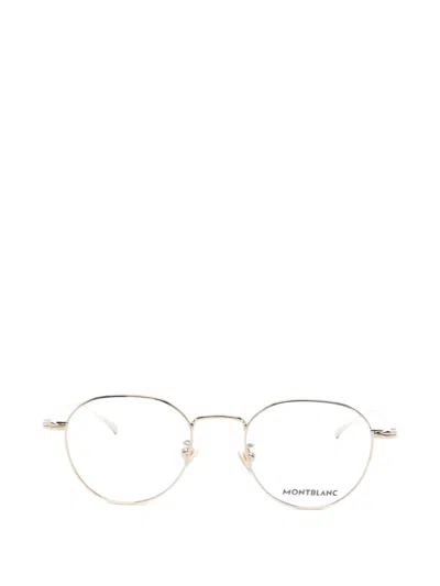 Montblanc Round-frame Glasses In Gold