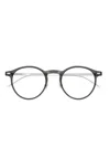 Montblanc Round-frame Glasses In Black