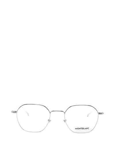 Montblanc Round-frame Glasses In Gray
